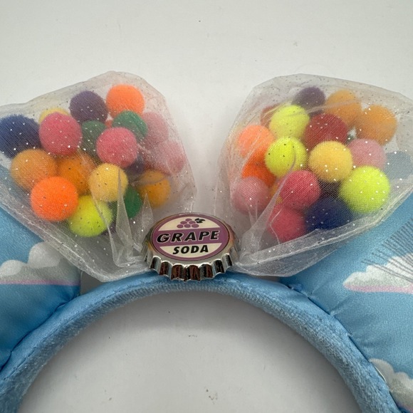Disney Parks Pixar Movie UP Grape Soda Cap Balloons Minnie Mickey Ears Headband - Picture 3 of 5